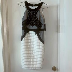 Ivory and black  dress